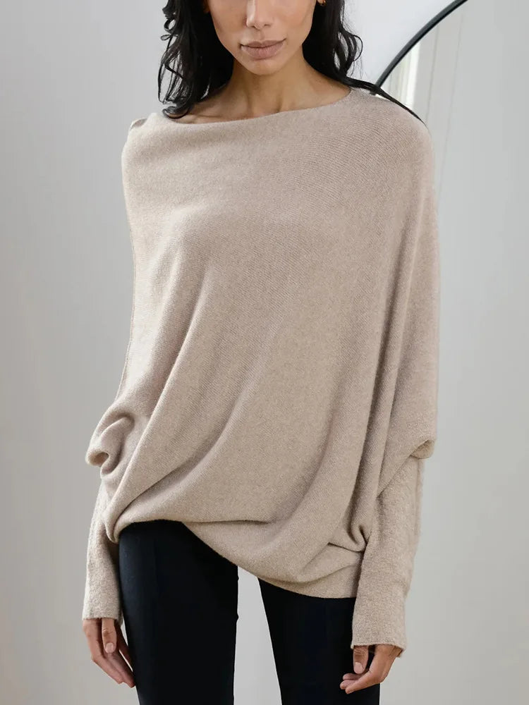 Autumn And Winter New Women's Ribbed Knit Jumper